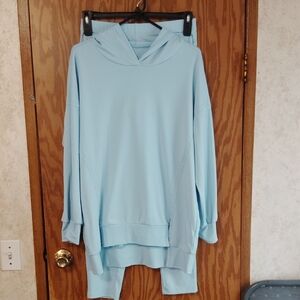 Light Blue Hooded Pullover Sweatshirt Set NWOT